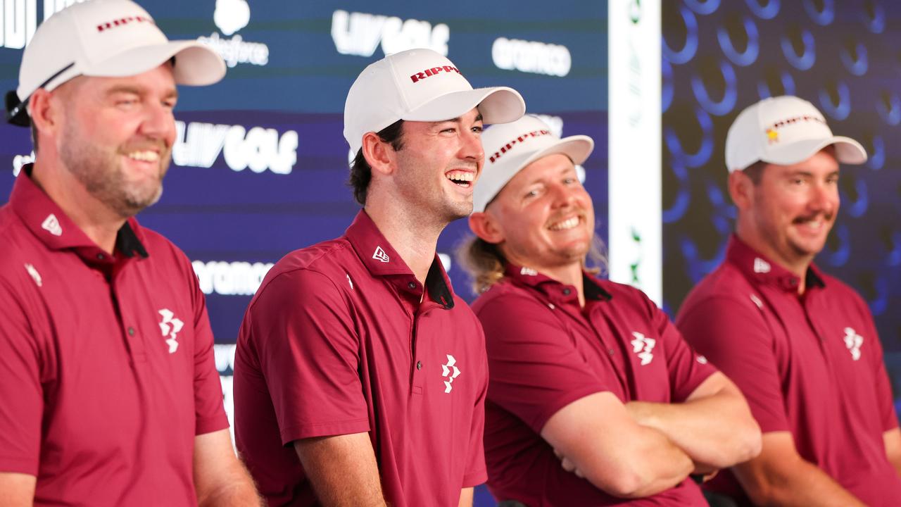 (L-R) Marc Leishman, Elvis Smylie, Cam Smith and Lucas Herbert.