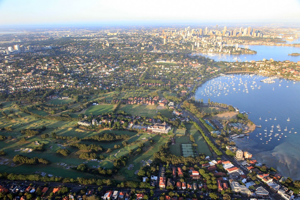 No aerial golf course gallery would be complete without featuring the skyline and harbour of Sydney. Here, an aerial shot of Royal Sydney makes you fall in love with the Harbour City all over again. Gary Lisbon