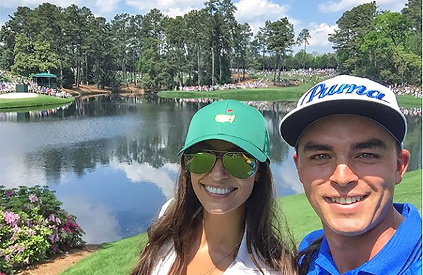 A selfie of Rickie Fowler with his girlfriend 