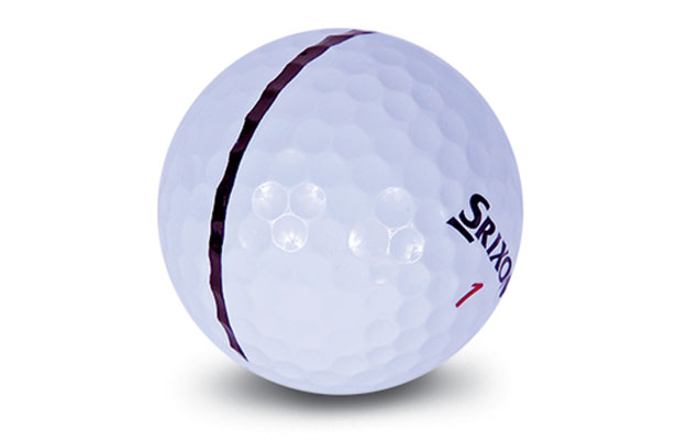One long line A clean look is what I want when I look down at my Srixon Z-Star XV ball when putting. The long black line is very useful for alignment on the green without being distracting.