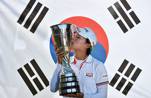 Hyo-Joo Kim of South Korea won the 2014 Evian Championship