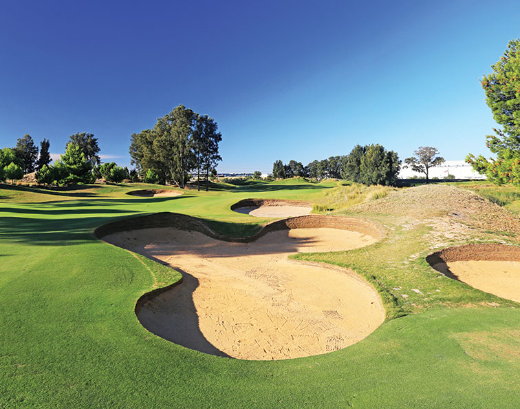 If the bunkers on Glenelg's 16th hole give you hell, you can wash it all away with a glass of Henschke’s Keyneton Euphonium in the clubhouse.