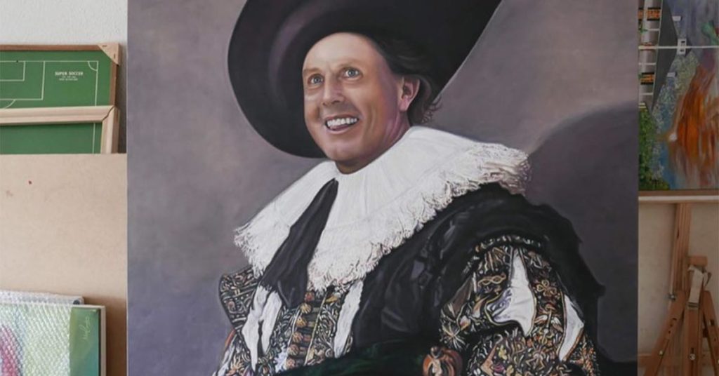 Here’s a painting of Phil Mickelson dressed as a 17th century Dutch cavalier