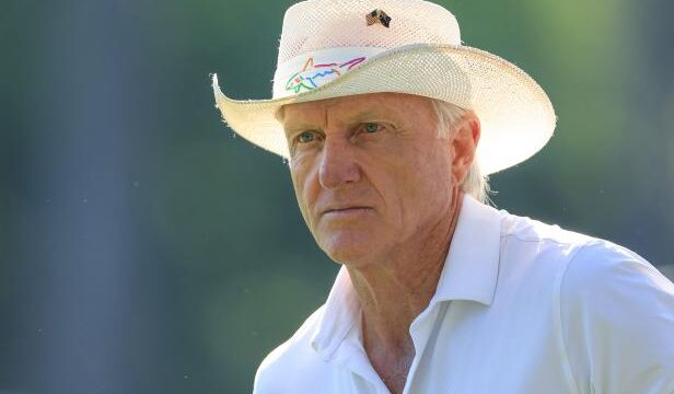 British Open 2024: Greg Norman in attendance at Troon with official R&A guest badge