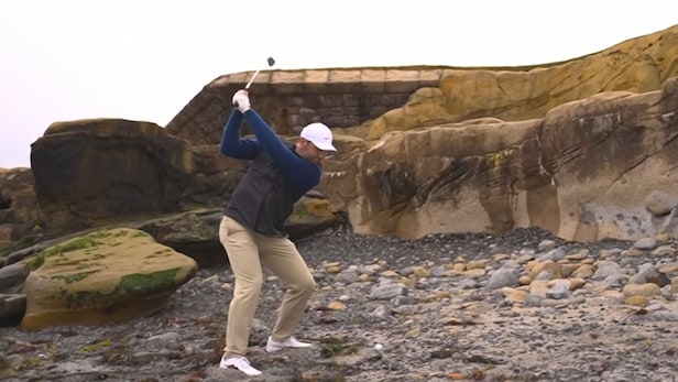 Watch Scottie Scheffler use the Rules of Golf to his advantage to make a ‘lucky’ par from the beach at Pebble Beach’s 18